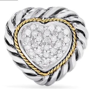 Effy Yellow Gold Diamond Heart Earrings